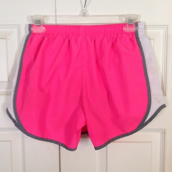 NIKE DRI-FIT Girl's X-Large Running Workout Athletic Shorts Pink Gray Athleisure - Picture 3 of 6